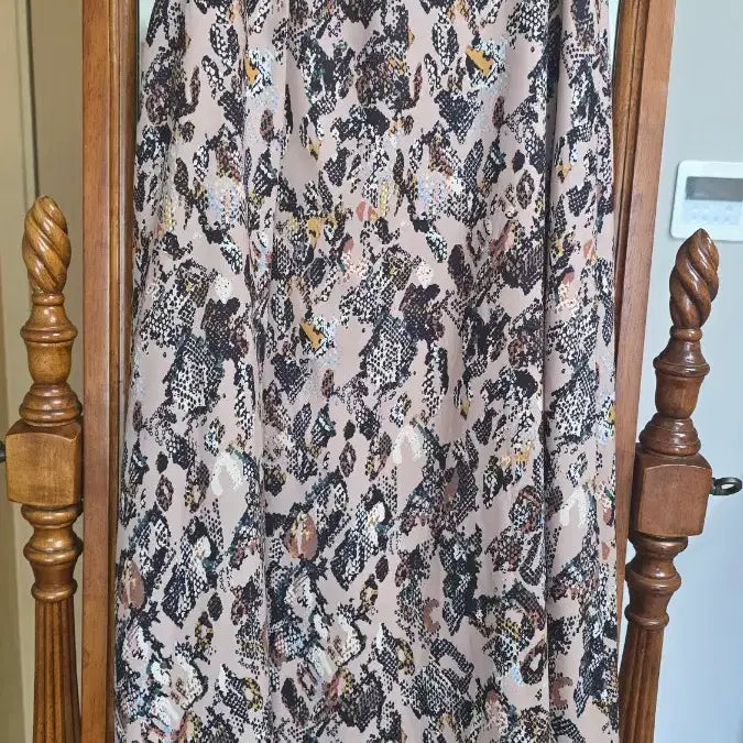 [BUNJANG] Studio Lap Pattern Slit Long Skirt (Size 44.5-55) / 랩스튜디오 패턴 슬릿 롱스커트(44반-55)