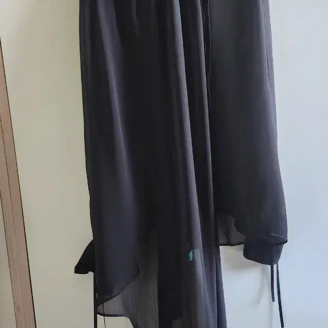 [BUNJANG] ZARA Black Sheer Long Blouse L / 2025자라 ZARA블랙 시스루 고급롱 블라우스L