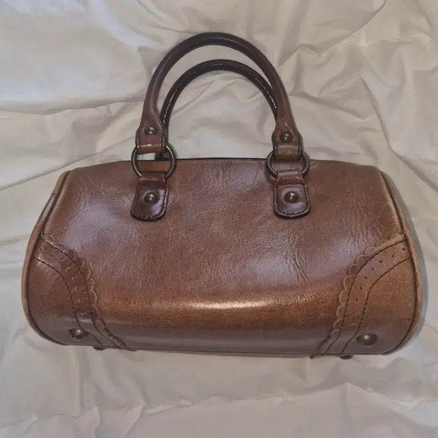 [BUNJANG] Anna Sui Brown Leather Handbag / 안나수이 브라운 레더 핸드백
