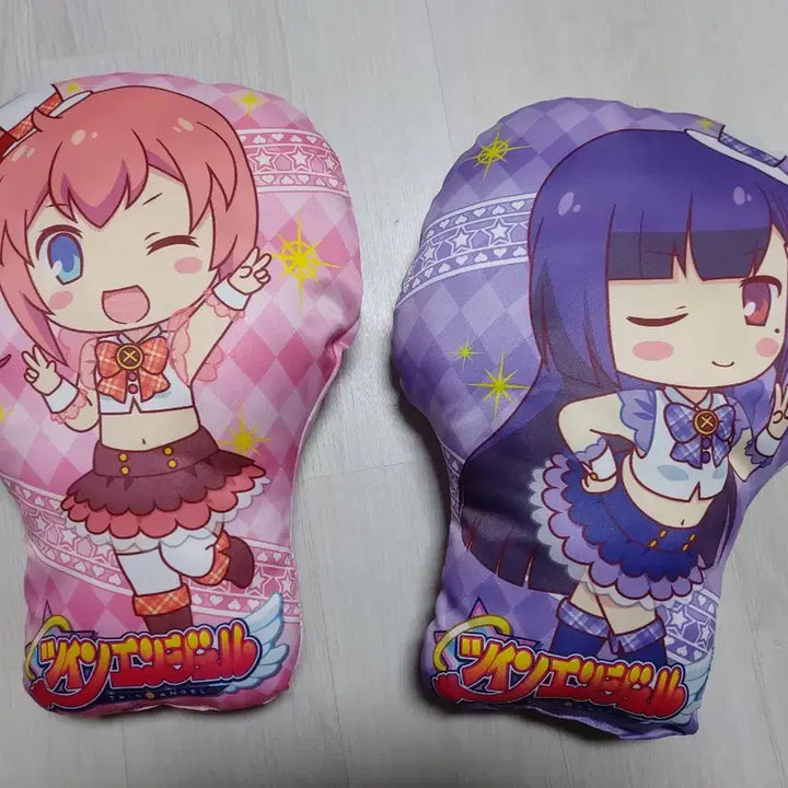 [BUNJANG] Twin Angel Break Meguru &amp; Sumire Cushion Set / 트윈엔젤 브레이크 정품 쿠션 (메구루, 스미레)