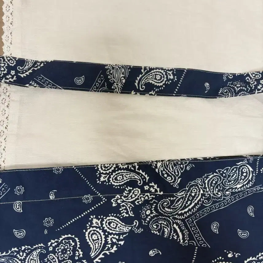 [BUNJANG] Emis Navy Paisley Pattern Shoulder Bag / emis 에미스 네이비 페이즐리 패턴 가방