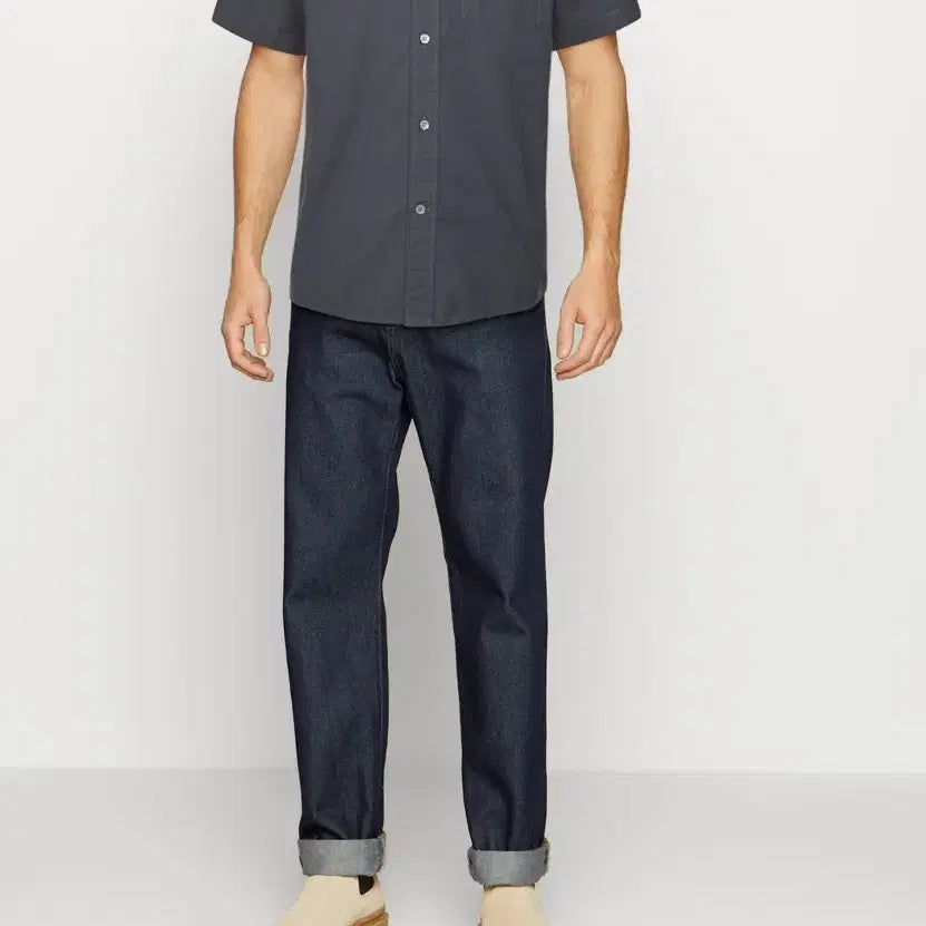 [BUNJANG] Arket Charcoal Regular Fit Short Sleeve Shirt Size 50 / 아르켓 차콜색 레귤러 핏 반팔 셔츠 새제품 50사이즈