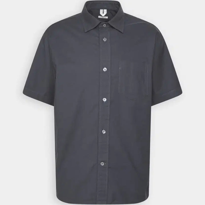 [BUNJANG] Arket Charcoal Regular Fit Short Sleeve Shirt Size 50 / 아르켓 차콜색 레귤러 핏 반팔 셔츠 새제품 50사이즈