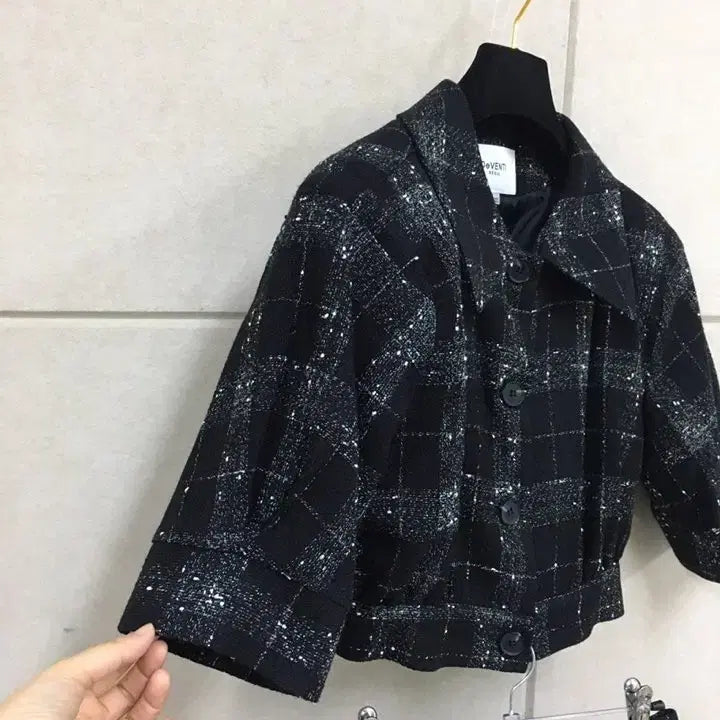 [BUNJANG] DeVENTI Puff Sleeve Tweed Jacket and Long Skirt Set / (미사용)DeVENTI 반팔 퍼프소매 트위드 자켓  +롱스커트 셋업 /투