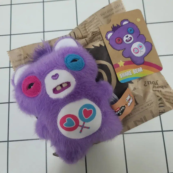 [BUNJANG] Care Bears Furry Friends Purple Share Bear Blind Box (Opened) / 케어베어 퍼글러 블라인드 박스 개봉상품 퍼플 셰어베어