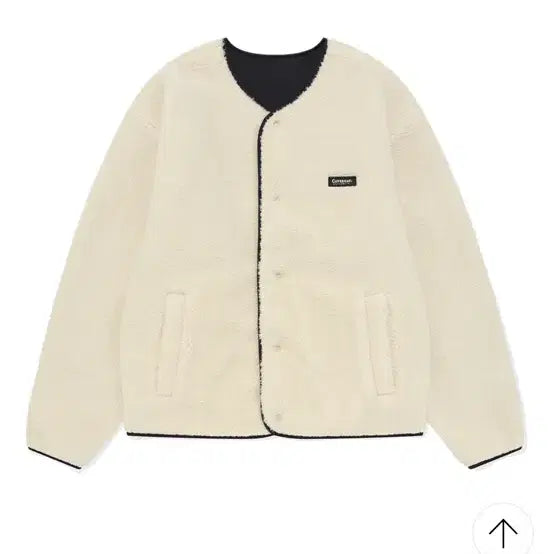 [BUNJANG] Carhartt Reversible Collarless Jacket Ivory Padded / 커버낫 리버시블 카라리스 자켓 아이보리 패딩 (s)