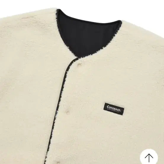 [BUNJANG] Carhartt Reversible Collarless Jacket Ivory Padded / 커버낫 리버시블 카라리스 자켓 아이보리 패딩 (s)
