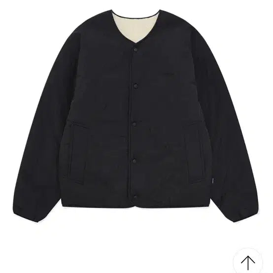 [BUNJANG] Carhartt Reversible Collarless Jacket Ivory Padded / 커버낫 리버시블 카라리스 자켓 아이보리 패딩 (s)