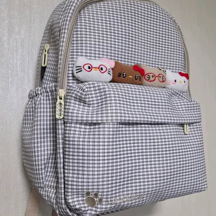 [BUNJANG] Hello Kitty Checkered Backpack / 헬로키티백팩