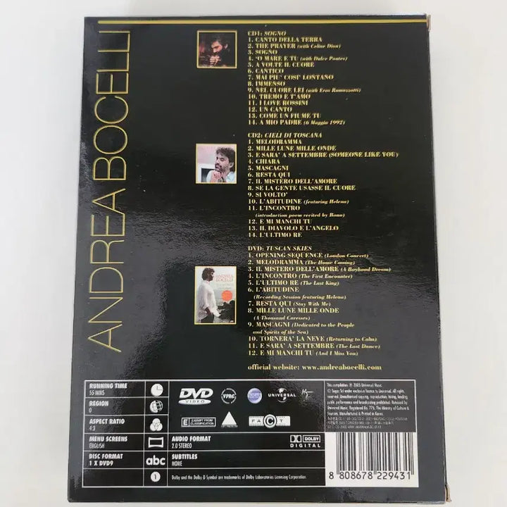 [BUNJANG] Andrea Bocelli Special De Luxe Edition CD/DVD Set / 안드레아 보첼리