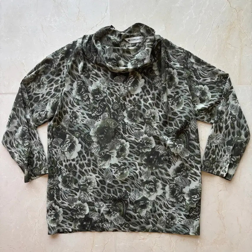 [BUNJANG] Pierre Balmain Vintage Japanese Edition Cowl Neck Blouse / 피에르 발망 빈티지 일본판 카울넥 블라우스
