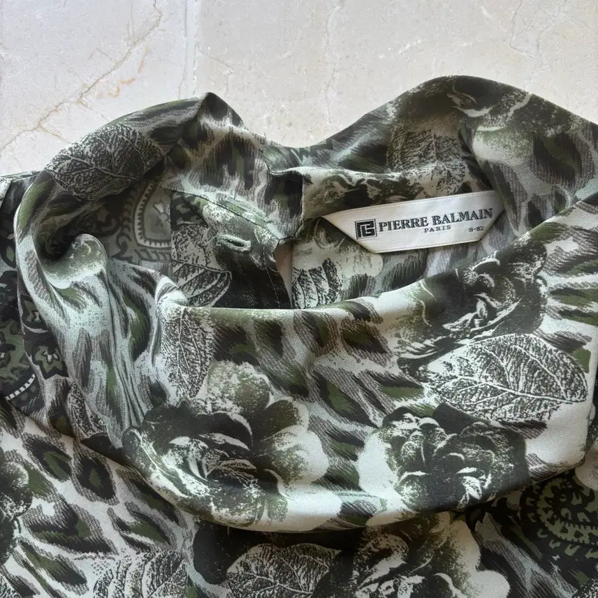 [BUNJANG] Pierre Balmain Vintage Japanese Edition Cowl Neck Blouse / 피에르 발망 빈티지 일본판 카울넥 블라우스