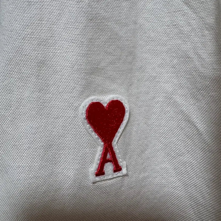 [BUNJANG] Ami Ivory Small Logo Heart Comme des Garcons Porter Polo Shirt / 아미 셔츠 아이보리 스몰로고 하트 꼼데가르송 포터리 폴로 반팔 긴팔 정장