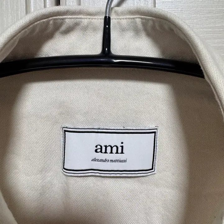 [BUNJANG] Ami Ivory Small Logo Heart Comme des Garcons Porter Polo Shirt / 아미 셔츠 아이보리 스몰로고 하트 꼼데가르송 포터리 폴로 반팔 긴팔 정장