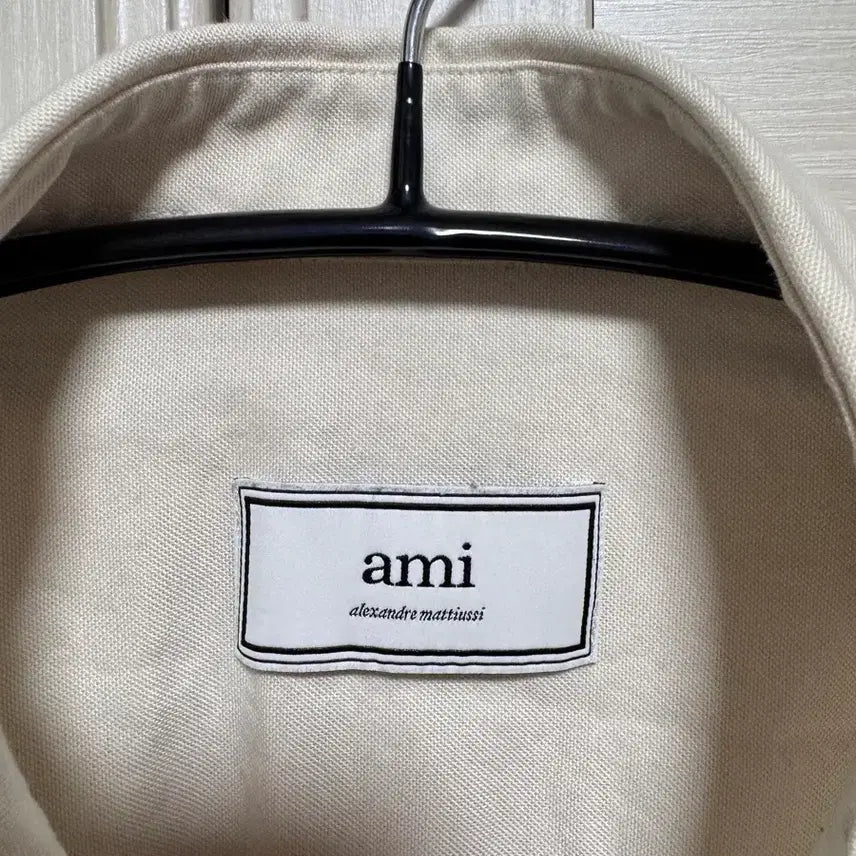 [BUNJANG] Ami Ivory Small Logo Heart Comme des Garcons Porter Polo Shirt / 아미 셔츠 아이보리 스몰로고 하트 꼼데가르송 포터리 폴로 반팔 긴팔 정장