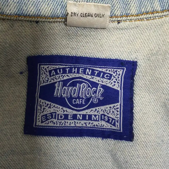 [BUNJANG] Hard Rock Cafe Denim Jacket Las Vegas L / 하드락 카페 데님 자켓 라스베가스 L 105