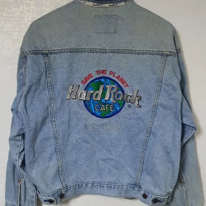 [BUNJANG] Hard Rock Cafe Denim Jacket Las Vegas L / 하드락 카페 데님 자켓 라스베가스 L 105