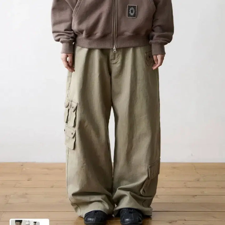 [BUNJANG] The Coldest Moment Cargo Pants Beige S / 더콜디스트모먼트 카고 팬츠 베이지 S