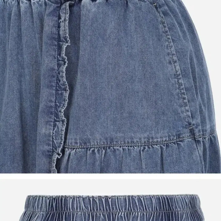 [BUNJANG] Thursday Island Frill Denim Skirt / 써스데이아일랜드 프릴 데님 스커트