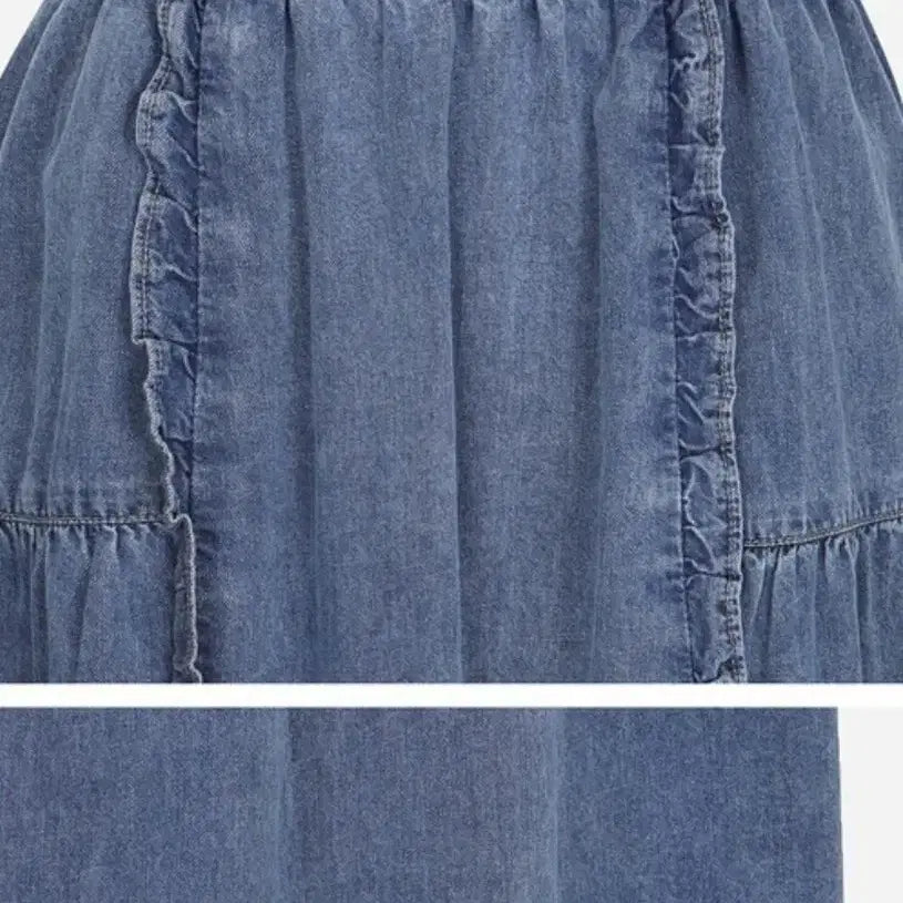 [BUNJANG] Thursday Island Frill Denim Skirt / 써스데이아일랜드 프릴 데님 스커트