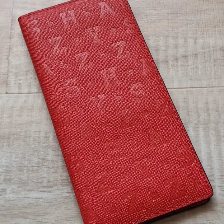 [BUNJANG] Hazzys Ultra Slim Long Wallet Card Wallet / 미사용 정품 헤지스 초슬림 레드 장지갑 카드지갑