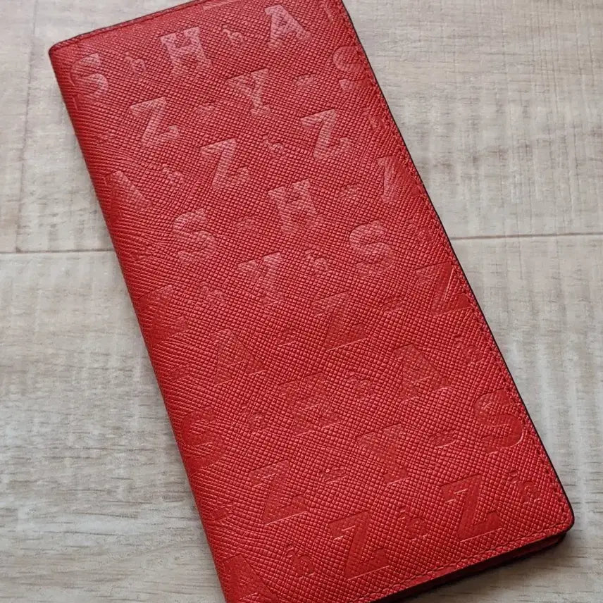 [BUNJANG] Hazzys Ultra Slim Long Wallet Card Wallet / 미사용 정품 헤지스 초슬림 레드 장지갑 카드지갑