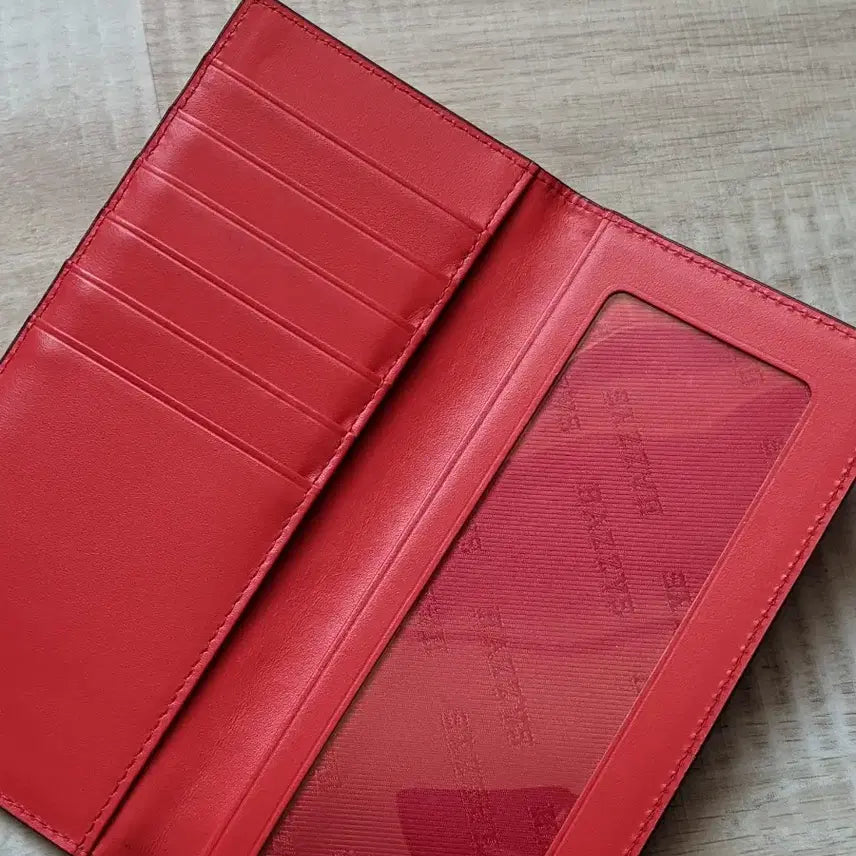 [BUNJANG] Hazzys Ultra Slim Long Wallet Card Wallet / 미사용 정품 헤지스 초슬림 레드 장지갑 카드지갑