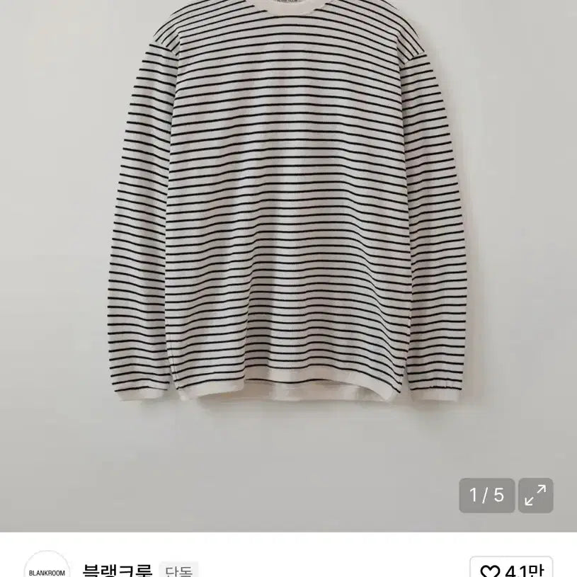 [BUNJANG] Blankroom Pique Striped Long Sleeve T-Shirt / 블랭크룸 피케 스트라이프 롱슬리브 티셔츠 긴팔 반팔 러프사이드 무신사