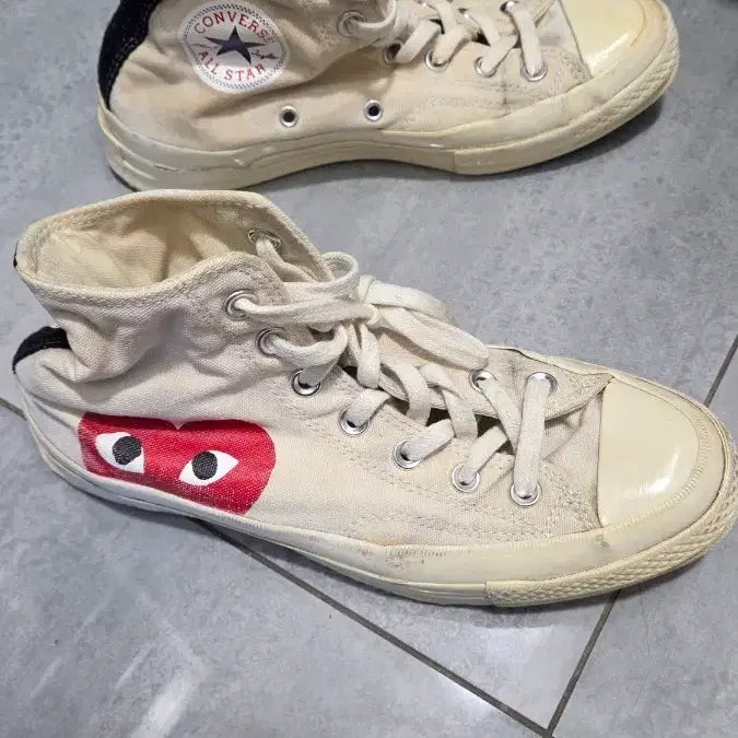 [BUNJANG] Comme des Garçons Converse High-Top Sneakers Size 245 / 꼼데가르송 컨버스 하이탑 245