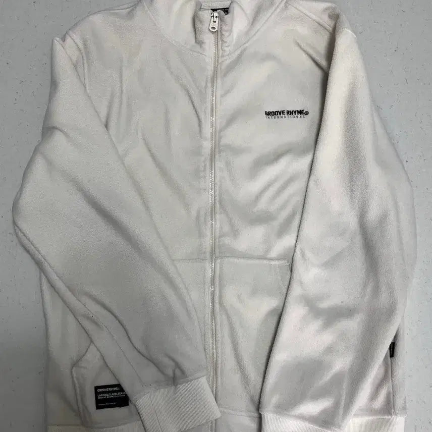 [BUNJANG] Groove Rime Fleece Zip-up White M / 그루브라임 플리스 집업 화이트 M
