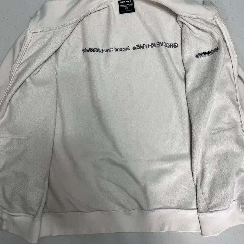 [BUNJANG] Groove Rime Fleece Zip-up White M / 그루브라임 플리스 집업 화이트 M