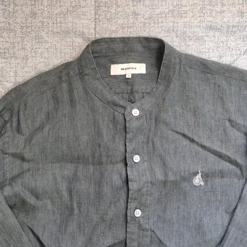 [BUNJANG] Beanpole Golf Luxury Henley Linen Shirt / (신형라벨) 빈폴 골프 럭셔리 헨리넥 린넨셔츠