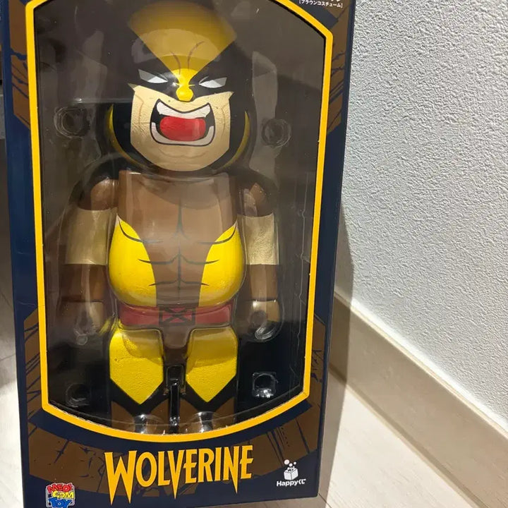 [BUNJANG] Bearbrick x Marvel X-Men Wolverine Brown Costume 400% / 베어브릭 x 마블 엑스맨 해피 로터리 울버린 브라운 코스튬 400%