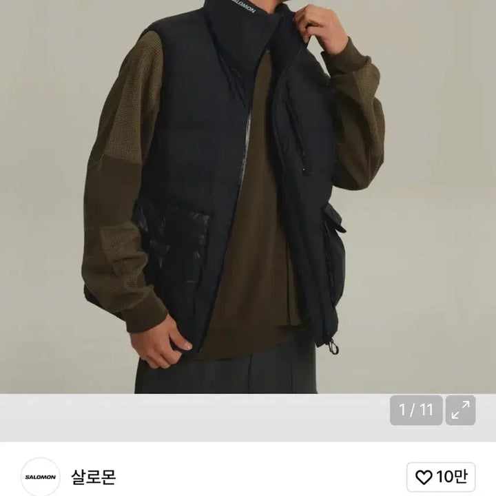 [BUNJANG] Salomon Cross Down Vest Padded Lightweight Vest / 살로몬 크로스 다운 베스트 조끼 패딩 경량 등산 노스페이스 케일 무신사
