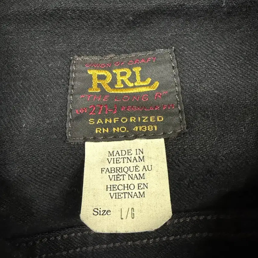 [BUNJANG] RRL Trucker Jacket Black Lot 271 Size L / 더블알엘 rrl 트러커 신형 블랙 lot 271 L사이즈