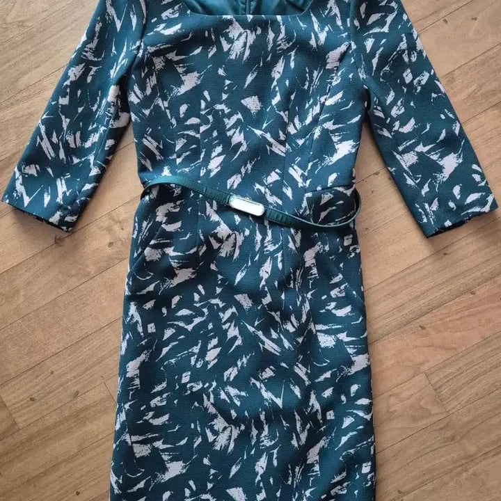 [BUNJANG] NOJO.S.PHINE Patterned Dress Emerald / NOJO.S.PHINE 패턴 원피스 에메랄드
