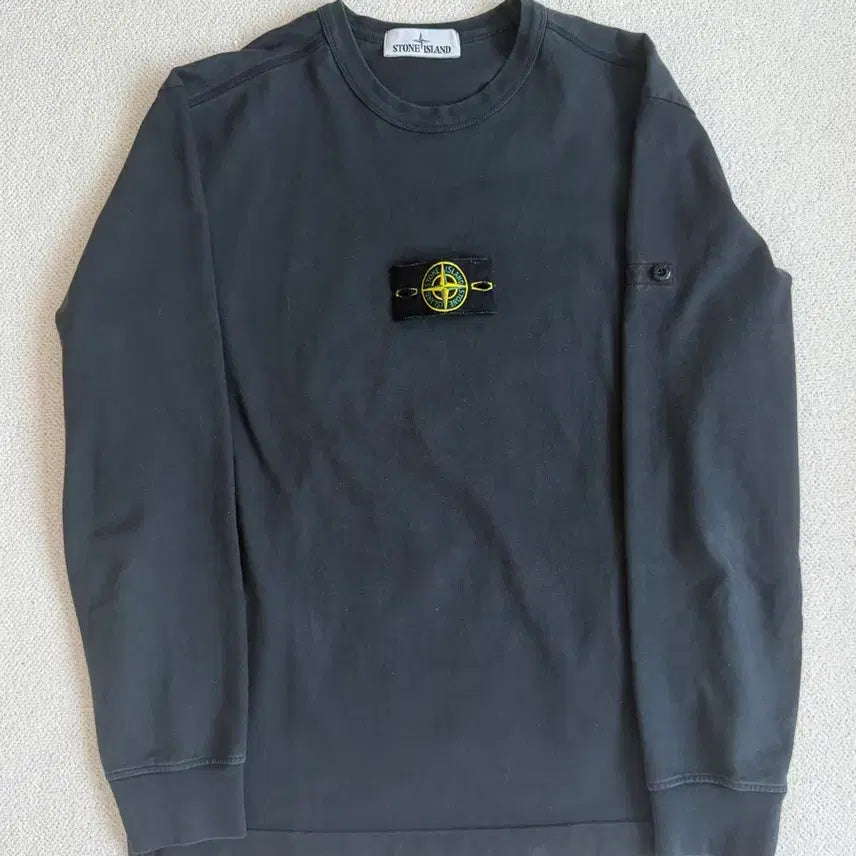 [BUNJANG] Stone Island Long Sleeve Sweatshirt Black / {정품/새상품급} 스톤아일랜드 롱슬리브,맨투맨