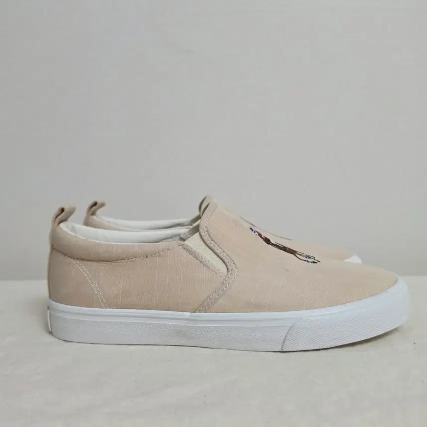[BUNJANG] Polo Ralph Lauren Beige Slip-on Sneakers / 235폴로 랄프로렌 베이지 슬립온 스니커즈  -863