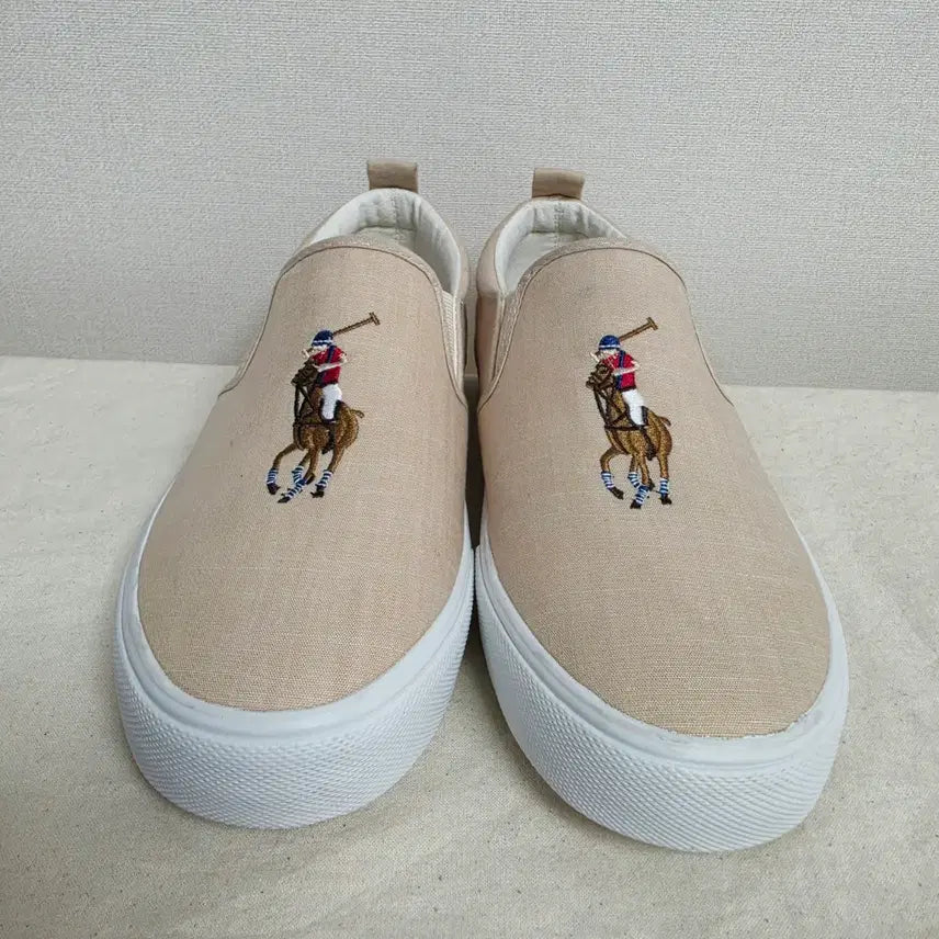 [BUNJANG] Polo Ralph Lauren Beige Slip-on Sneakers / 235폴로 랄프로렌 베이지 슬립온 스니커즈  -863