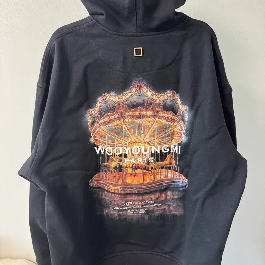 [BUNJANG] Wooyoungmi Merry Go Round Back Logo Hoodie / [48] 우영미 메리 고 라운드 백로고 후드 티셔츠