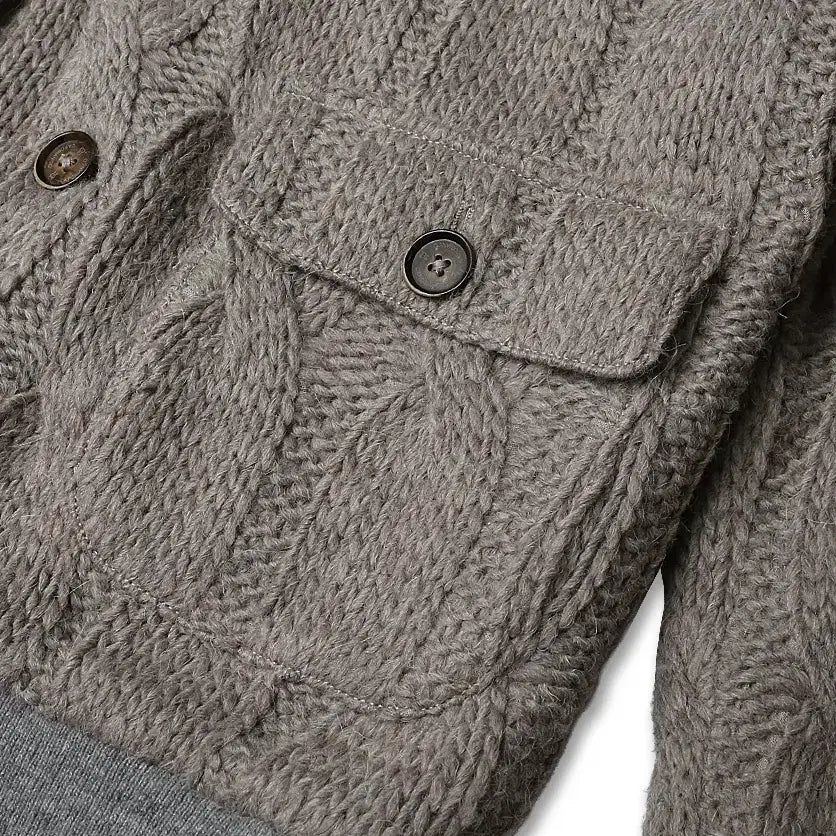 [BUNJANG] Capobianco Italy Cable Knit Alpaca Blend A1 Jacket / 카포비앙코 [Capobianco] 이탈리아 케이블 니트 A1 자켓