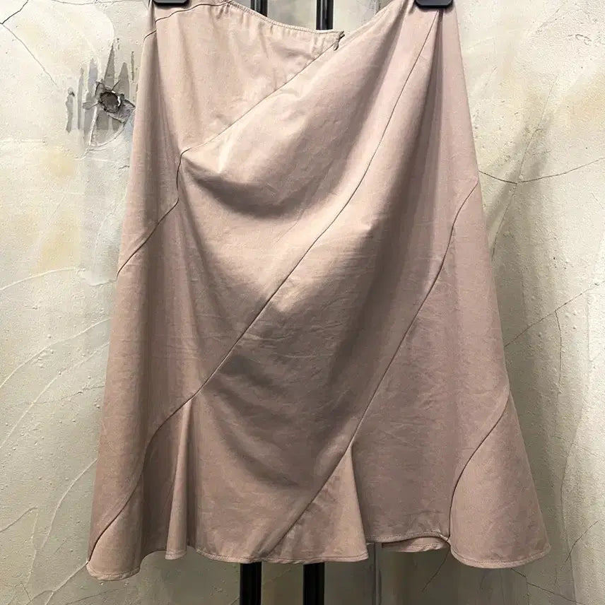 [SOLD OUT] 질샌더 나이론 면스판 도킹 플레어 스커트 55