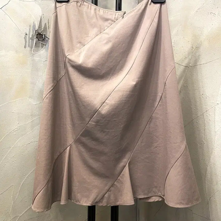 [SOLD OUT] 질샌더 나이론 면스판 도킹 플레어 스커트 55