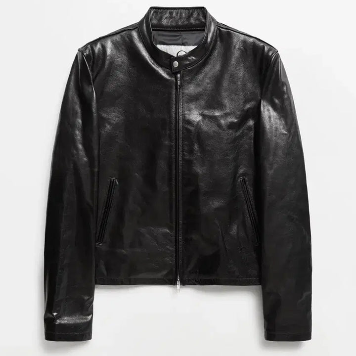 [SOLD OUT] [46] 엘무드 카르벤 카우 레더 레이서 자켓 블랙