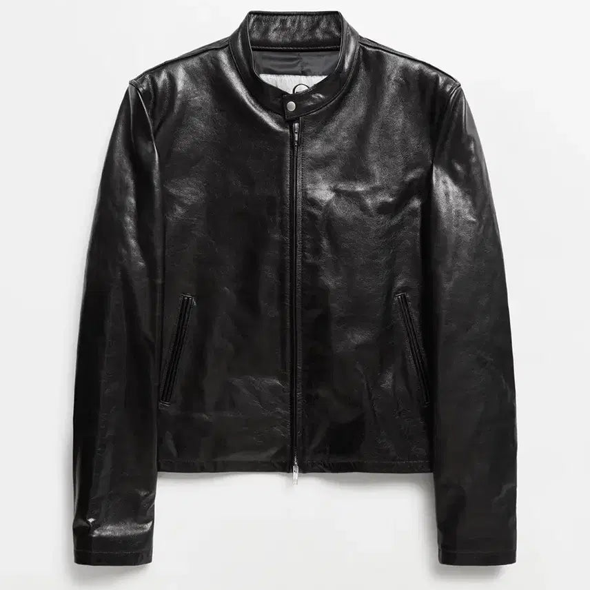 [SOLD OUT] [46] 엘무드 카르벤 카우 레더 레이서 자켓 블랙