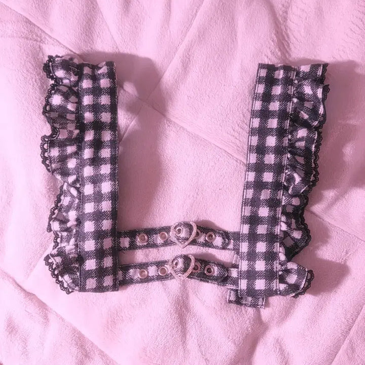 [BUNJANG] Liz Lisa Gingham Suspender Straps / 리즈리사 깅엄 서스팬더 어께끈