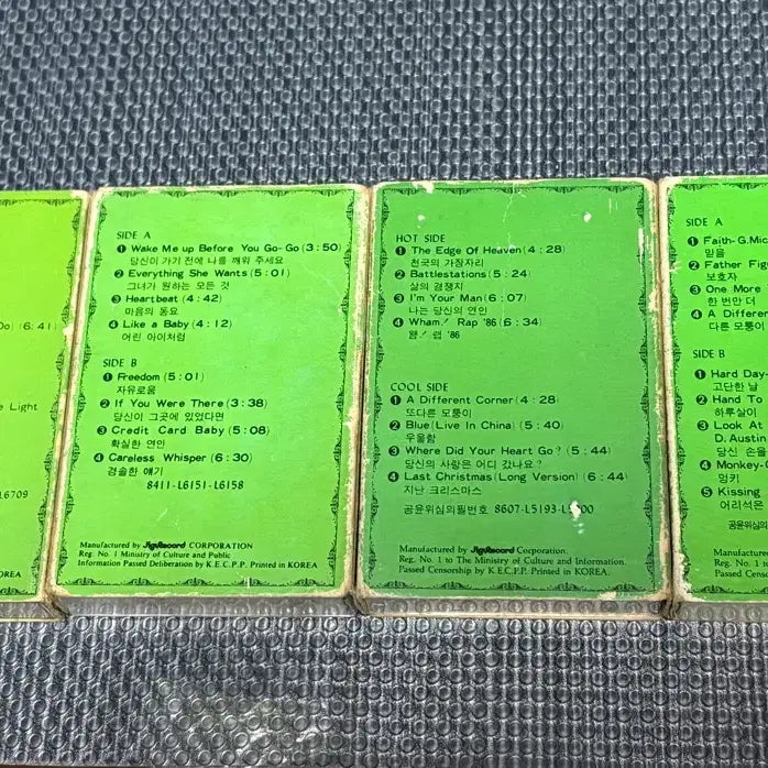 [BUNJANG] Wham! Complete Collection (1982-1985) &amp; George Michael Debut Album (1987) - Original Earth Records Cassette Tapes / 왬 전집(82~85), 조지 마이클 데뷔(87) 지구레코드 정품