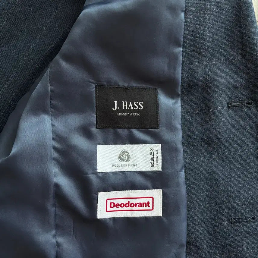 [BUNJANG] Parkland j.hass Navy Check Suit / 파크랜드 j.hass 네이비 체크 수트