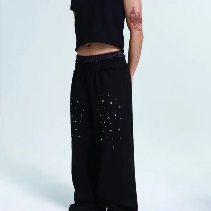 [SOLD OUT] 알디유 스터드 스웻팬츠 블랙