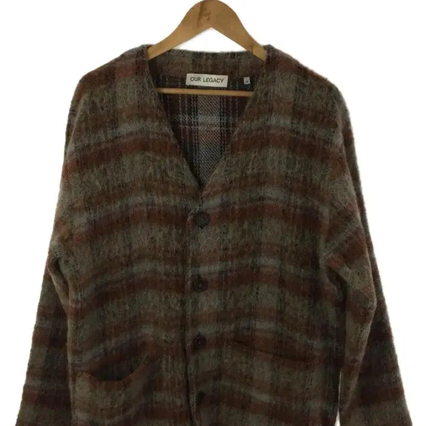 [BUNJANG] Our Legacy Mohair Arment Check Cardigan / [48] 아워레가시 모헤어 어멘트 체크 가디건